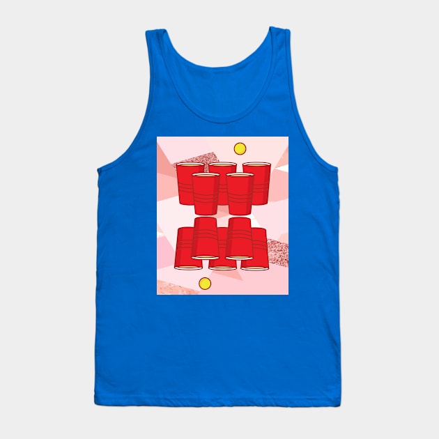 Party Drinking Game Beerpong Beer Pong Tank Top by flofin